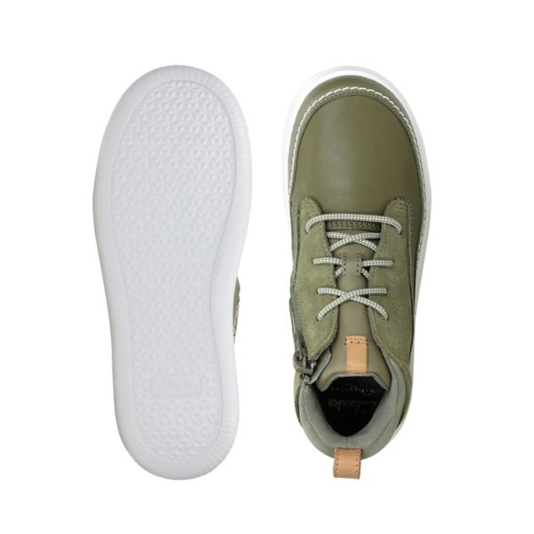 Clarks Boys Cloud Air Kid Casual Shoes Khaki | CA-7054861